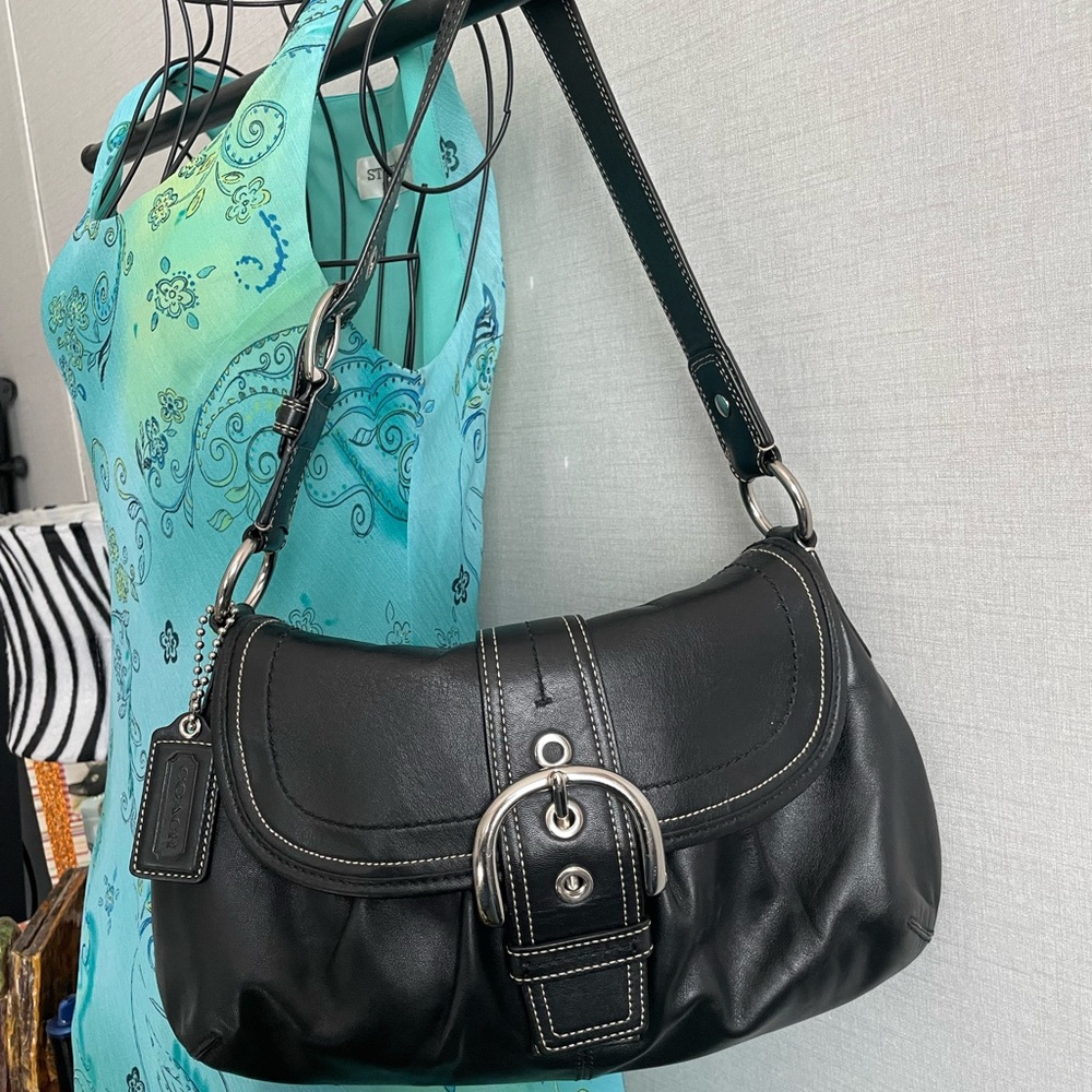 Coach Black Leather SOHO Bag